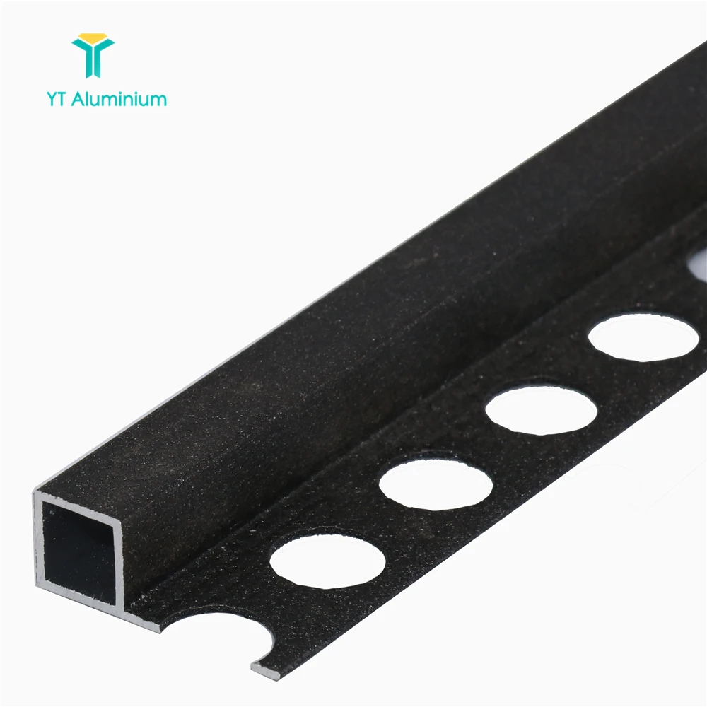 Brushed Stainless Steel Aluminium Trim Edge Profiles 1/4 in. x 8 ft. 2-1/2 in.Square Edge Tile Edging Trim