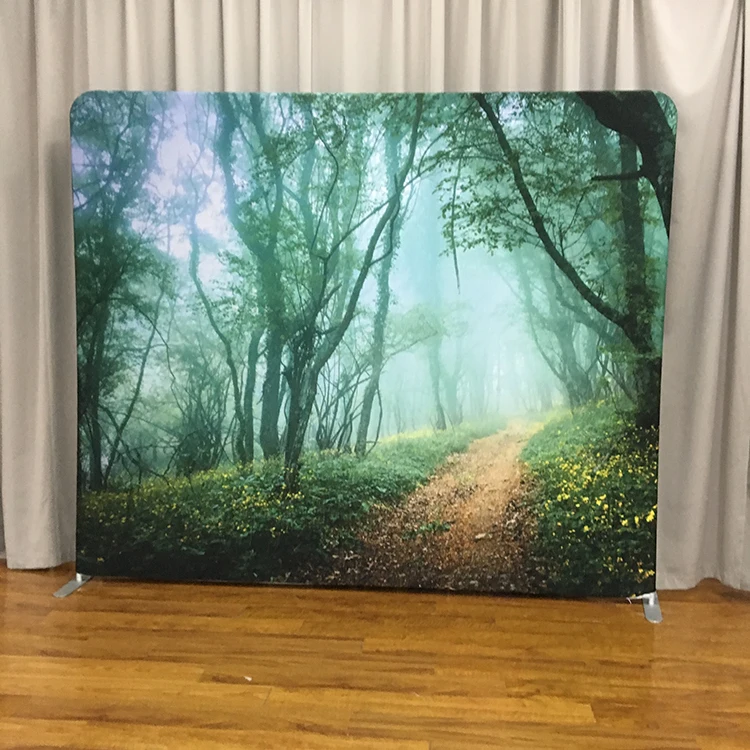  8 футов x Высококачественная портативная наволочка Натяжная ткань фотобудка алюминиевая Торговая выставка фон баннер стенд