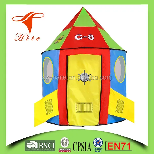 Spaceship Adventure kids play game tent/ Rocket shape Family Play Tent/Collapsible Play Tent