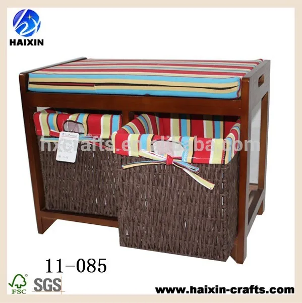 спальня наsparco подушки сиденья сундук индийский скамейке с 2 корзинами