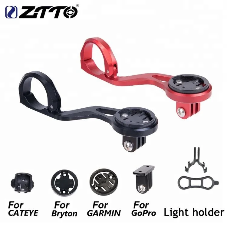 ZTTO Out-front Bike Mount For Garmin Cat Eye Bryton Bicycle Computer GPS Go Pro Sports Camera Light Holder All In One