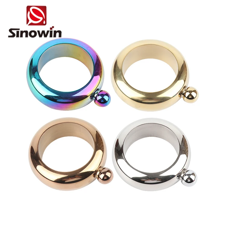 Douxlierre Bracelet Mini Hip Flask Fashion Bangle Flask Creative Stainless Steel