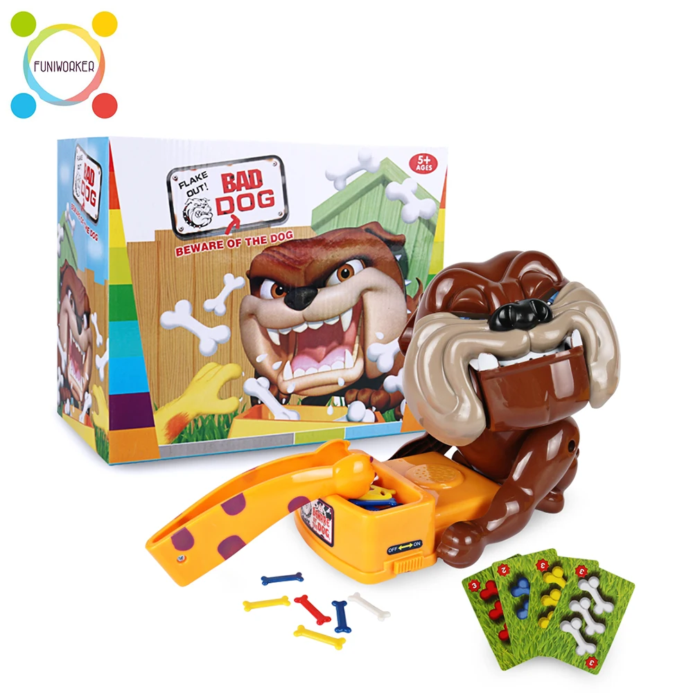 Funny interesting interactive bite toys beware of the bad dog board game for kids