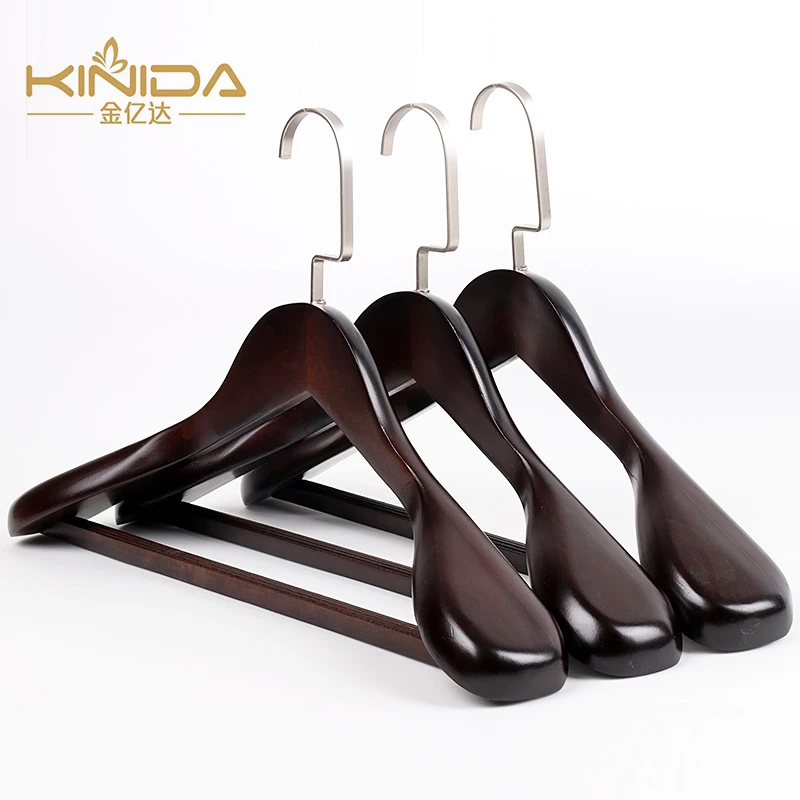 
 Брендовые широкие плечи KINIDA, антикварные деревянные вешалки для костюмов и пальто с перекладиной  