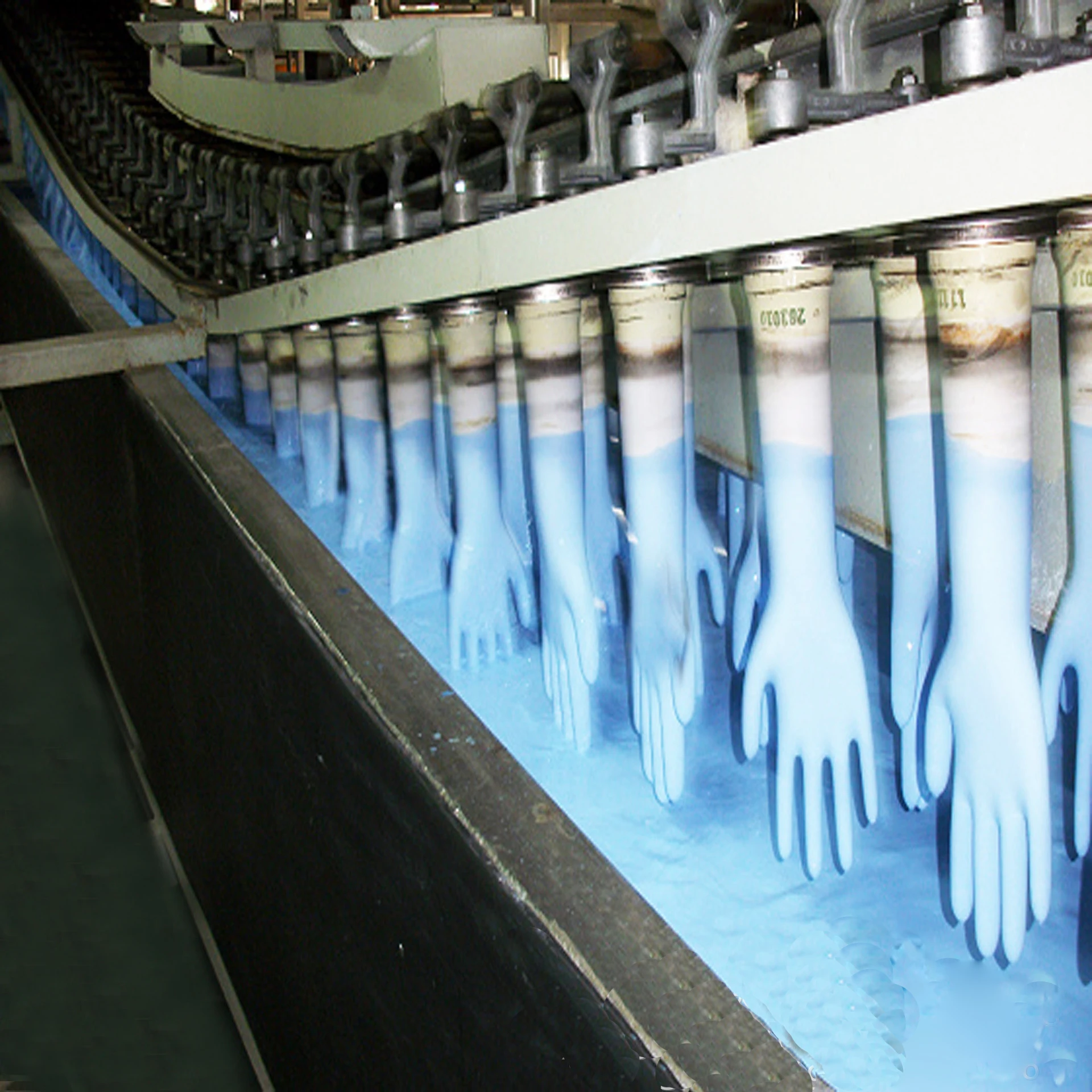 
China high speed disposable nitrile glove manufacturing industrial production line 