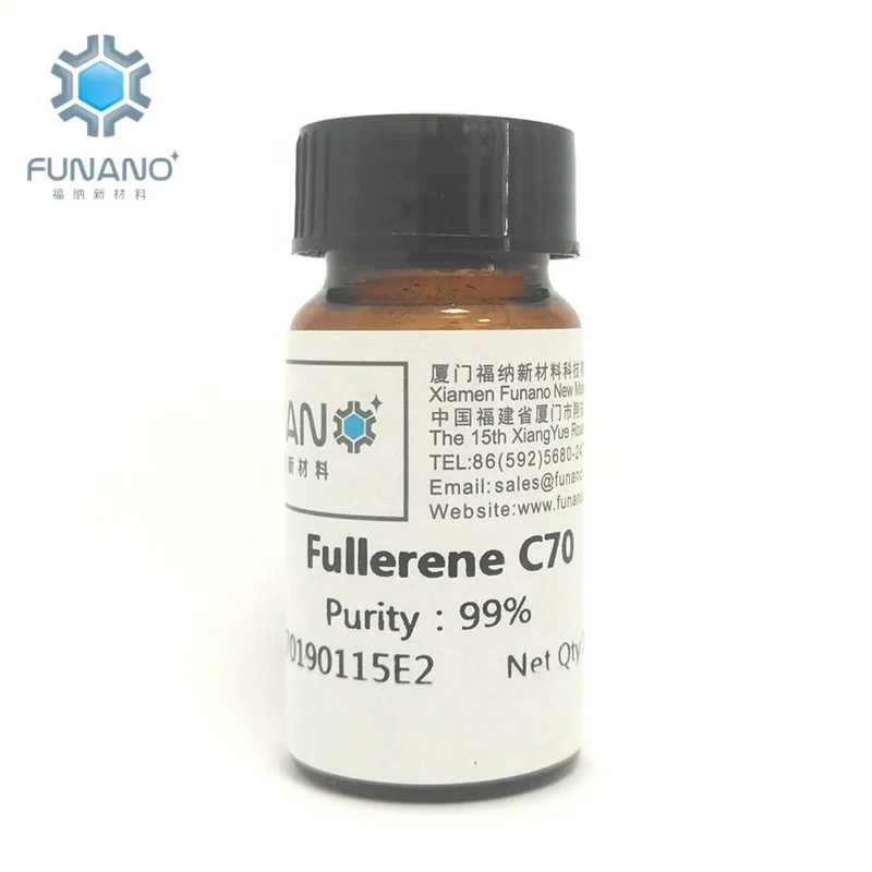 c70 99% Manufacturer funano  99% fullerene c70 used for cosmetic raw and chemicals raw