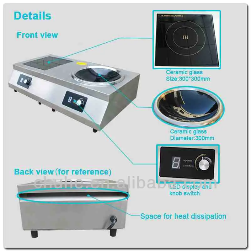 
5000w 2 burner stainless steel commercial induction cooker media for kitchen appliance 