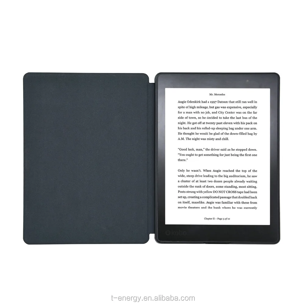 
for Kobo Aura One Case, Leather Tablet Cover Case for Kobo Aura One 7.8 inch ereader 2016 with auto wake sleep function, Black 