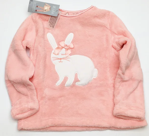 
girls fleece thermal pajama sets sleeping suits 