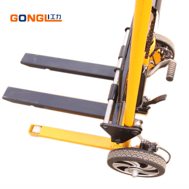 
Hydraulic platform manual hand mini pallet stacker forklift for sale 