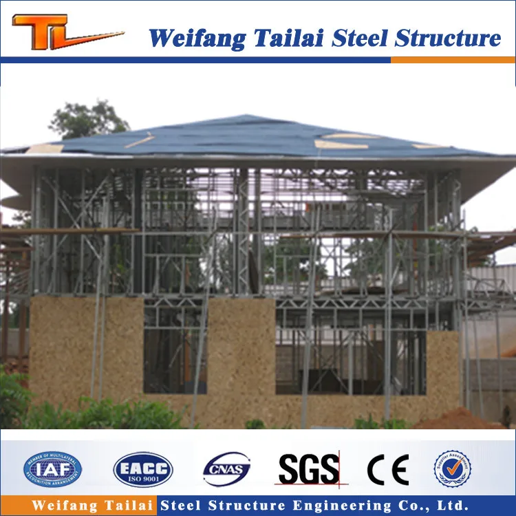Fashionable and economic prefab light steel villa house steel structure house