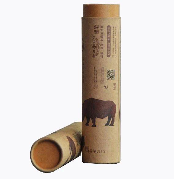 100% биоразлагаемая крафт-бумага, картонная круглая упаковочная Цилиндрическая Коробка для дезодорирующей палочки