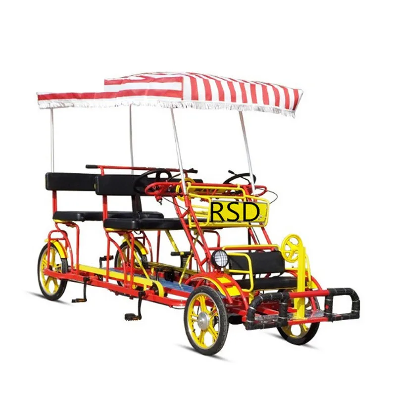 Tourist Sightseeing bike carbon /3 person Christmas tandem bike for sightseeing on road hot selling