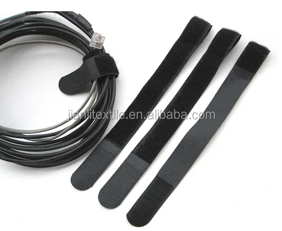 
Black Reusable Hook And Loop Tape Cable Ties Tidy Straps Organiser 