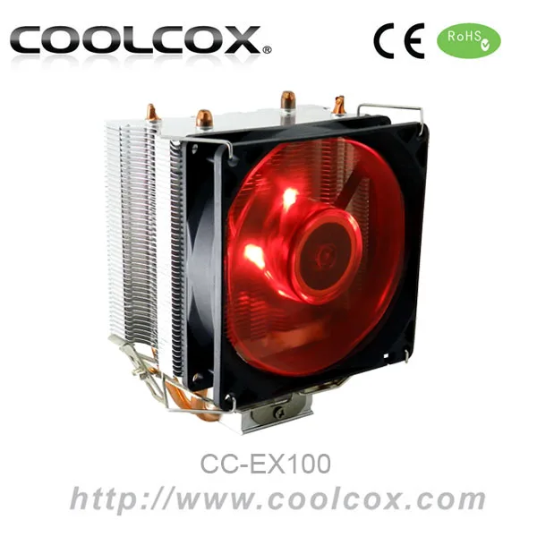 
COOLCOX CPU COOLER CC-EX100 for Intel LGA 1156/1155/1151/1150/775 & AMD FM2/FM1/AM3+,aluminium+copper Heatpipe 