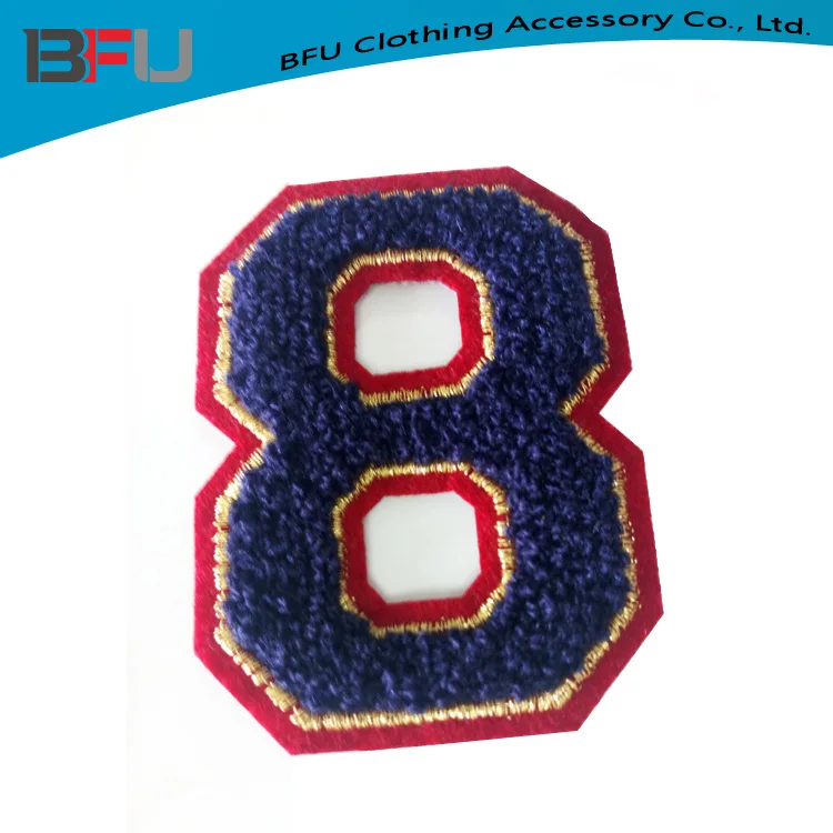high quality custom chenille letter H patches custom letter H patch