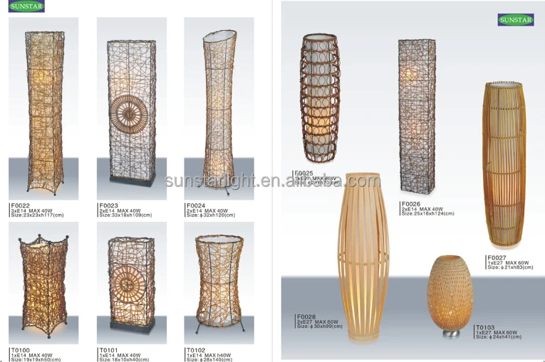 Rice Paper Shades Handmade Floor Lamp For Promotion