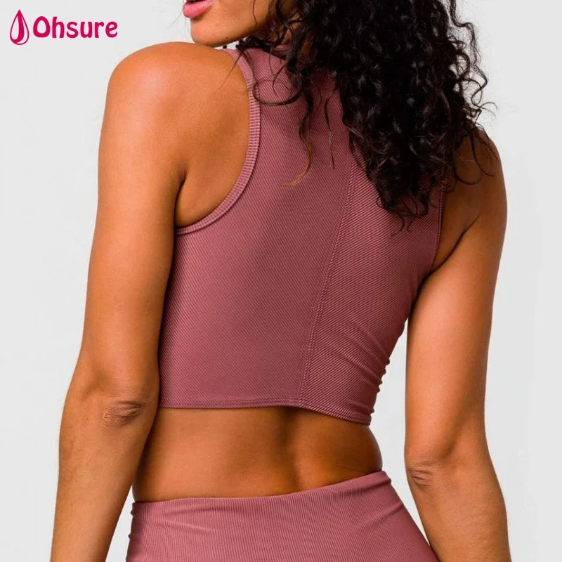 
Wholesale front twist sports crop top yoga running singlets womens gym fitness tank top 