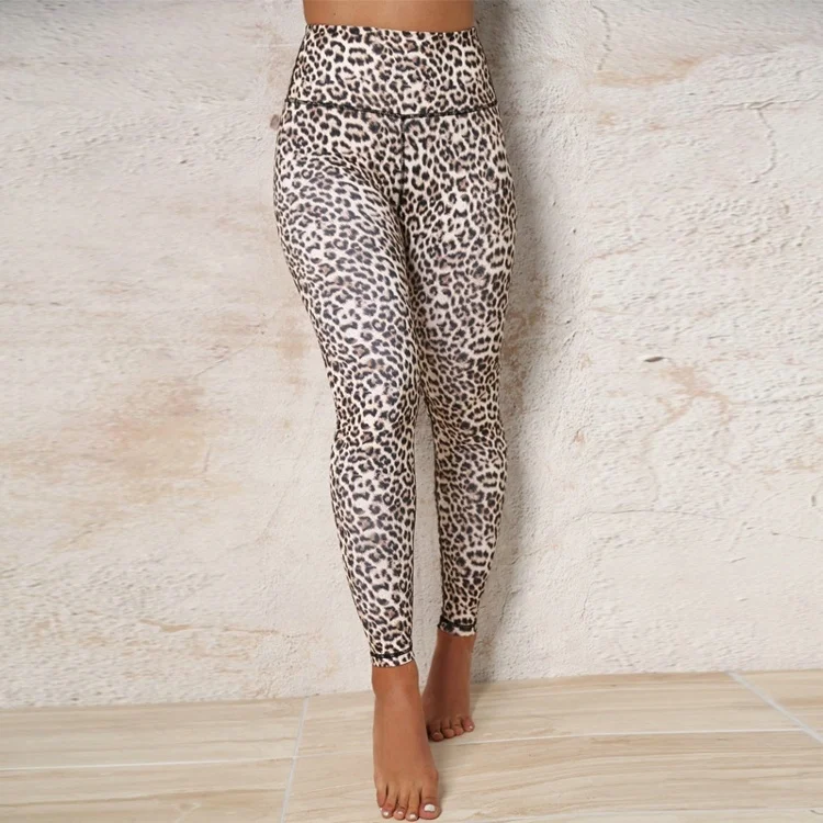 
KEYIDI OEM Leopard High Waist Hip Leggings Women Yoga Pants 