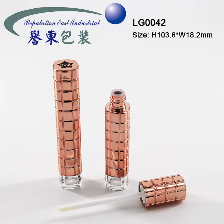 Free Samples Custom Gold Liquid Lipstick Containers  Empty Lipgloss Tubes