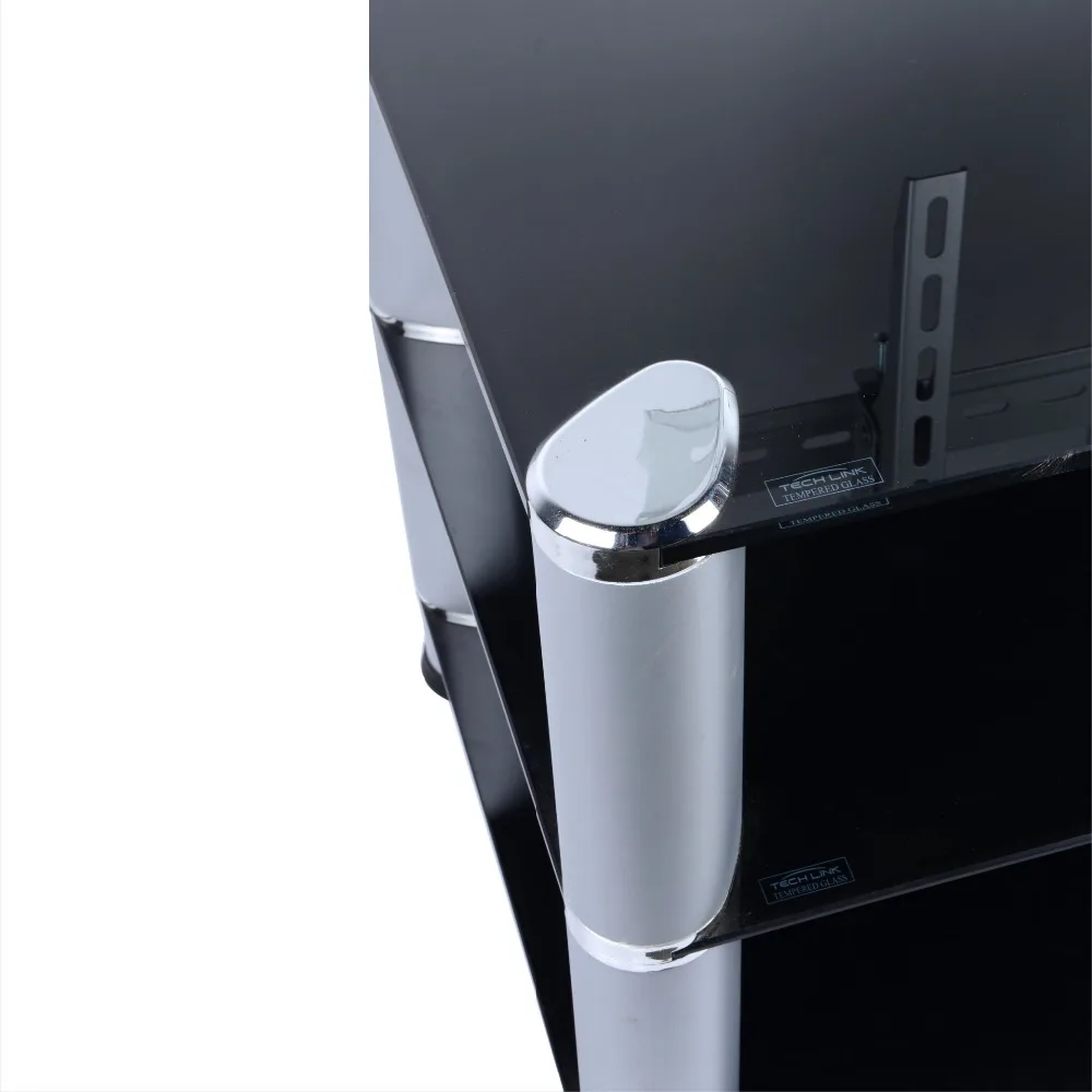 
Customize Tempered Glass Stoving Varnish Shelf TV Stand 