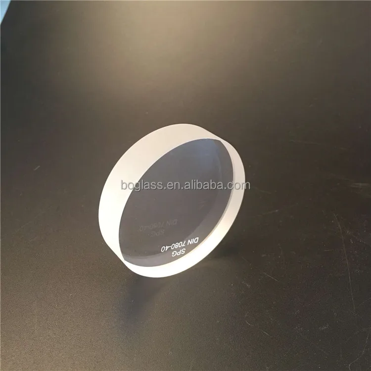 
high purity clear round tempered borosilicate optical glass discs 