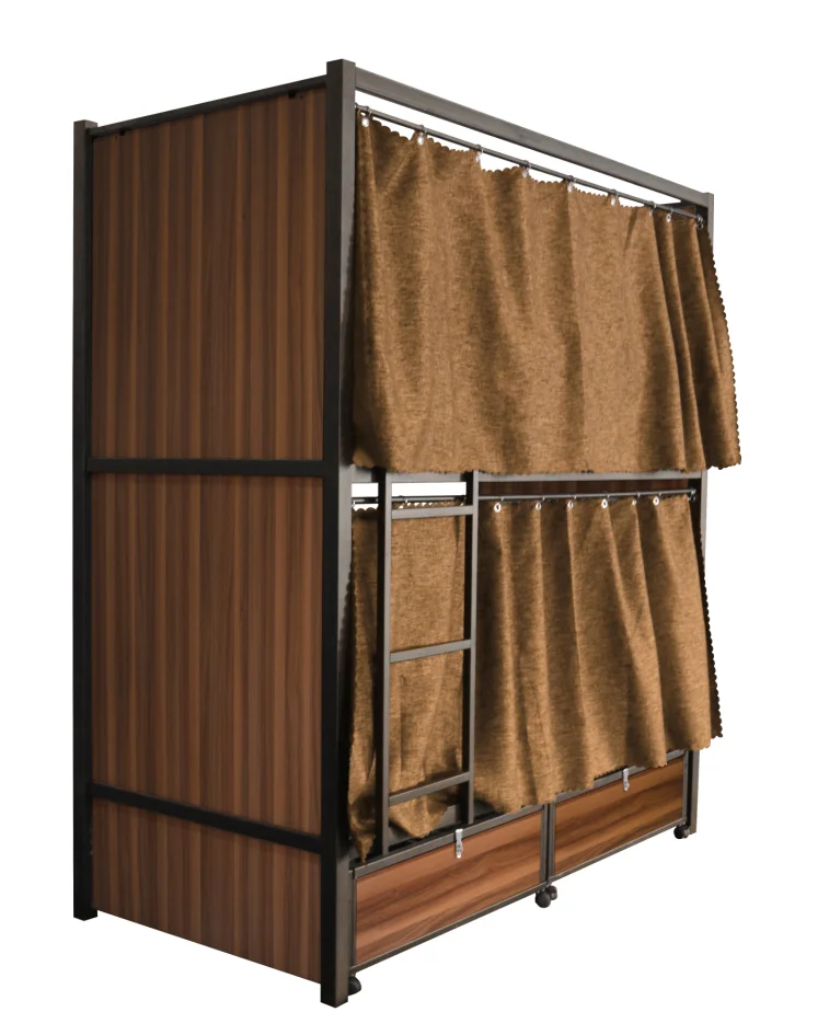 Adult Capsule Bunk Bed for Hostels Steel Metal School Student Dorm Bunk Bed Cheap Strong Army Military Dormitory Loft Bed Frame