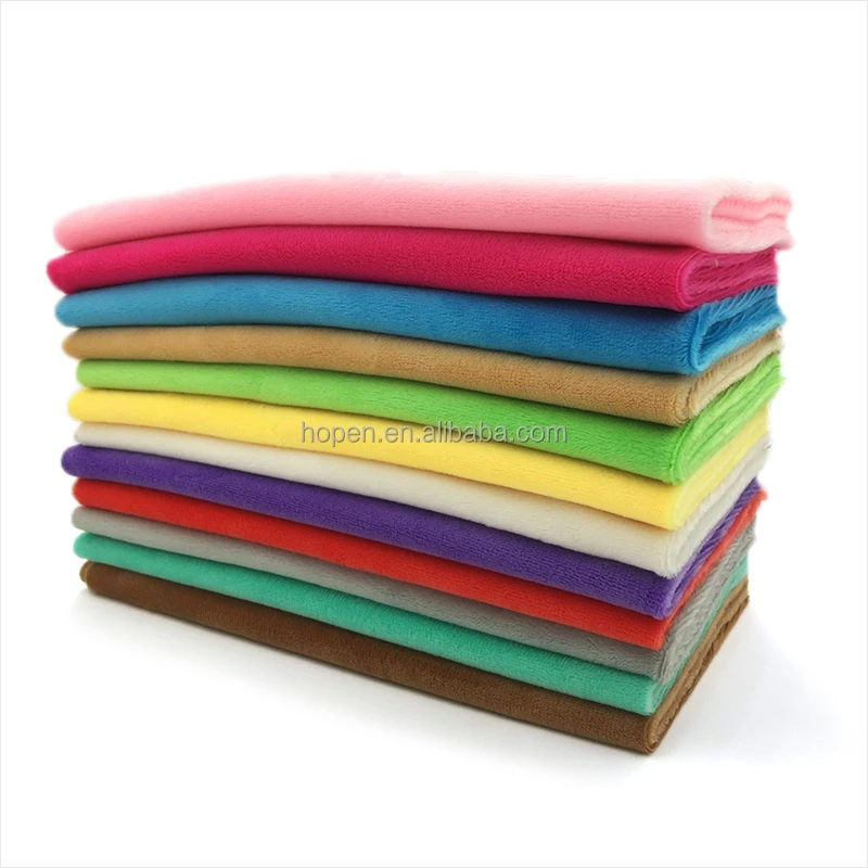 Guangdong factory wholesale production 100% Polyester Eco-Friendly Plush Velvet Fabric For Making Soft Toys