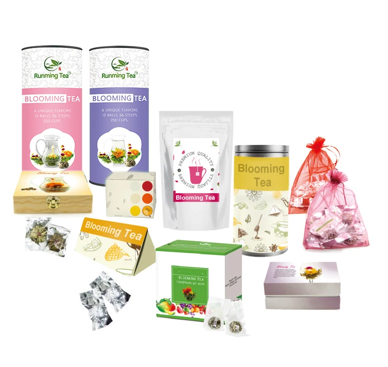 
Organic White Tea Maofeng Marigold Jasmine Globe Amaranth Flower Tea Shuang Long Xi Zhu Double Dragon Pearl Blooming Tea Balls 