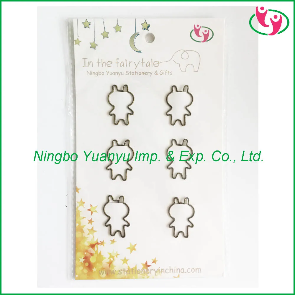 
Quality Novelty Animal Shaped Antique brass Bronze Paper Clips 
