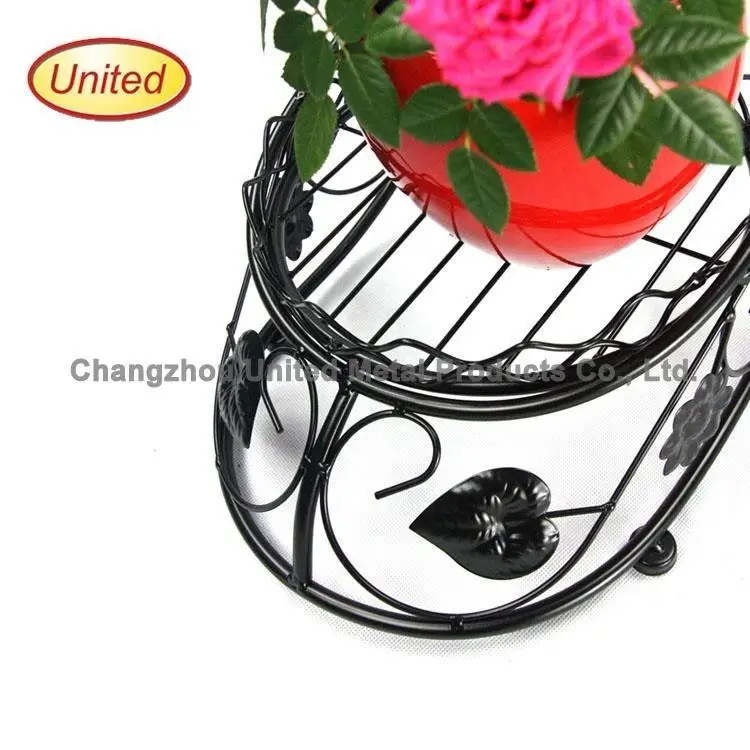 New design metal bucket hanging flower pot stand with low price