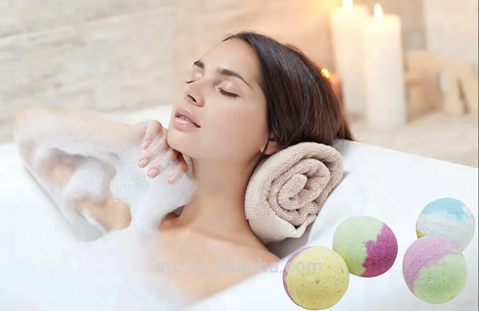 Natural colorful bubble shea butte gift set bath bomb for women