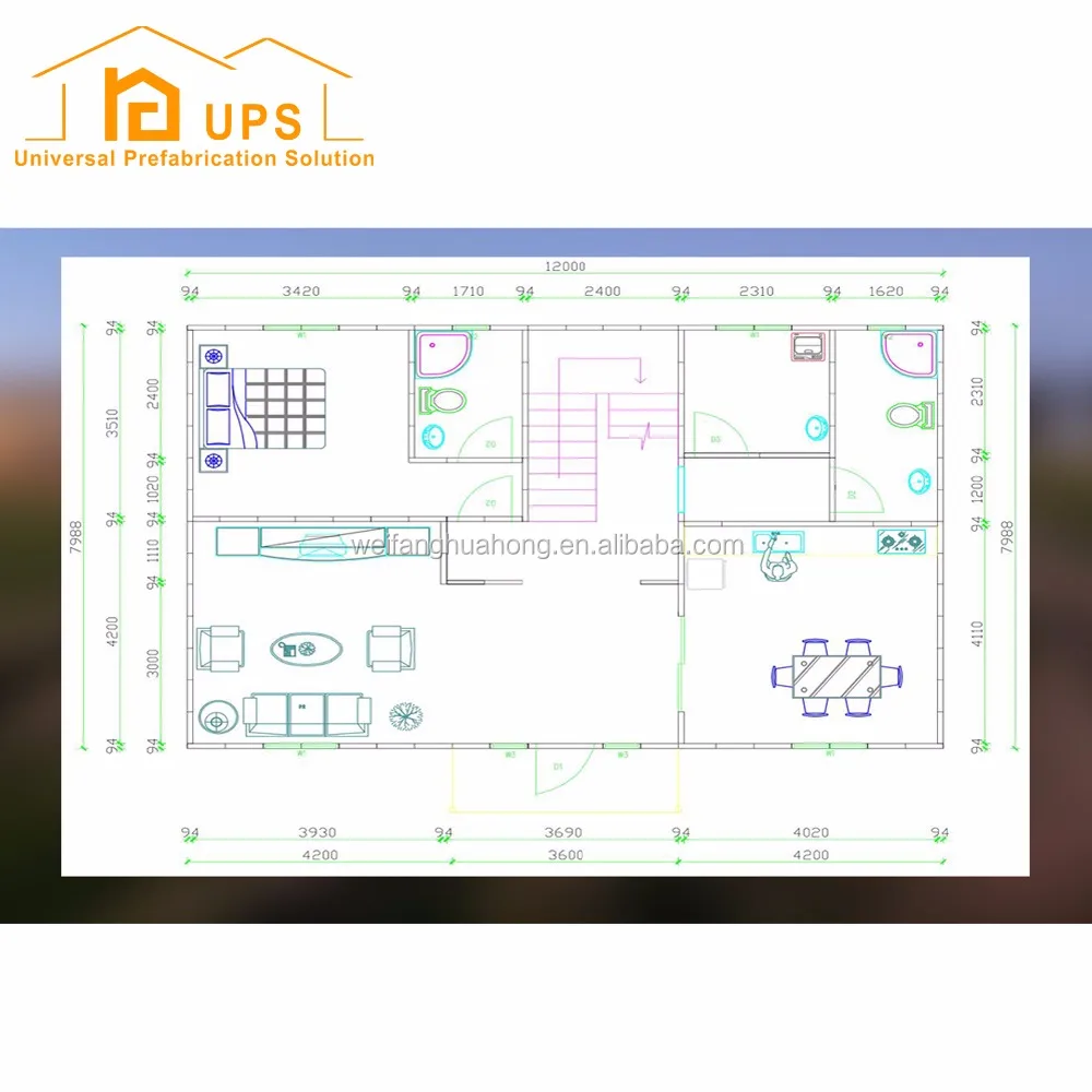 green prefab mobile home prefab house for Suriname
