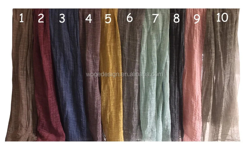 2017 Vogue elegant Australia soft headwear mascadas shawl scarfs maxi muslim plain solid womens wholesale linen cotton hijab
