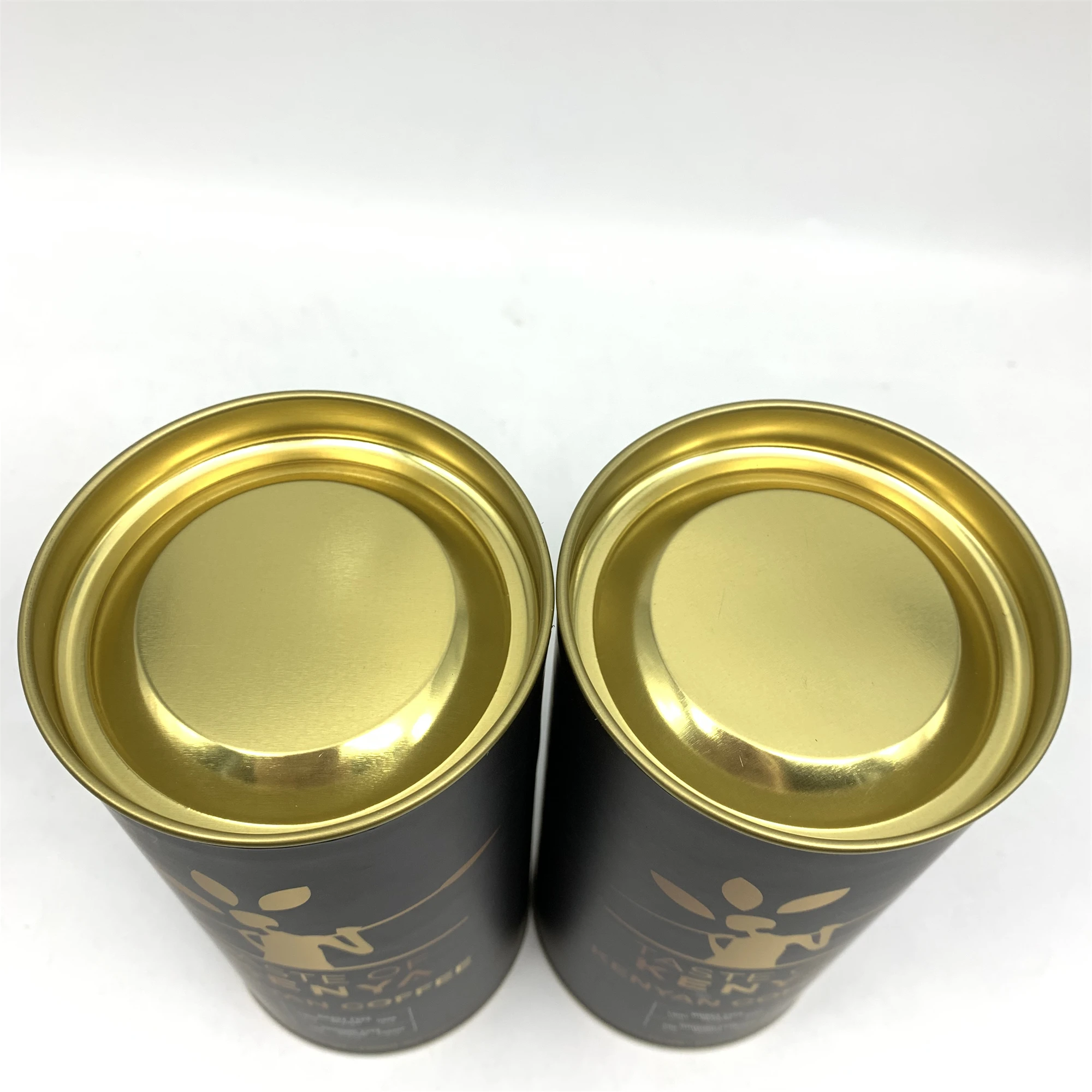 Размер под заказ, матовая крафт-бумага, черная круглая цилиндрическая кофейная трубка, упаковка с алюминиевой фольгой