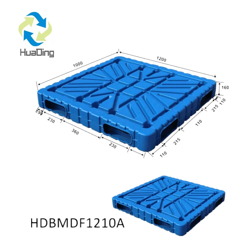 1211 Heavy Duty Blow Molding Pallet Plastic Double Faced 4-WAY plastic pallets with sides