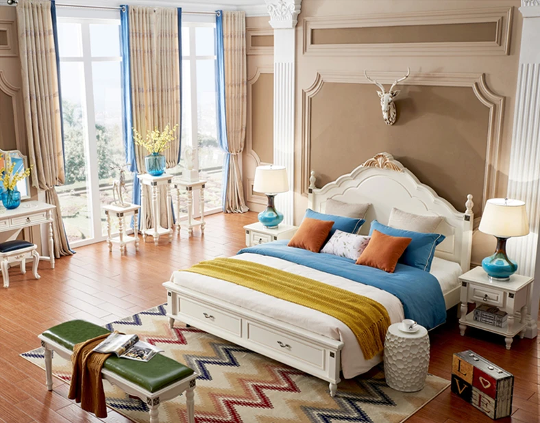 Loyal Classic King Size Bedroom Set European Style Hot Sell Royal Luxury Bedroom Furniture