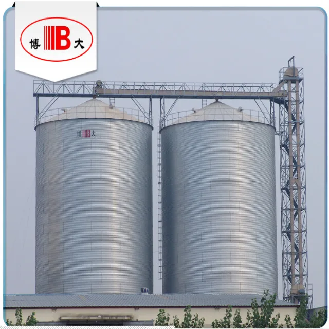 
Corn storage steel silos with flat bottom silos equipped with sweep auger 