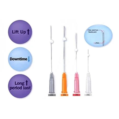 Тупый наконечник micro cannula игла 3D 4D Cog lift PDO Thread для наполнителей