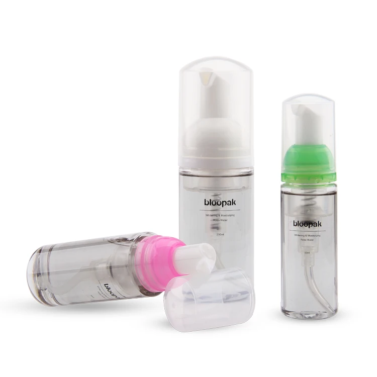 Custom 60ml Colorful Empty Shampoo Pump Bottle Foaming Hand Soap PP Bottle