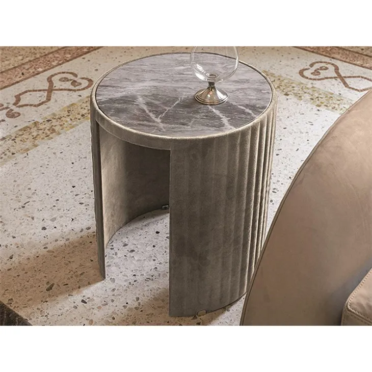 Tea Table Furniture Marble Round Coffee Table Made in Vietnam