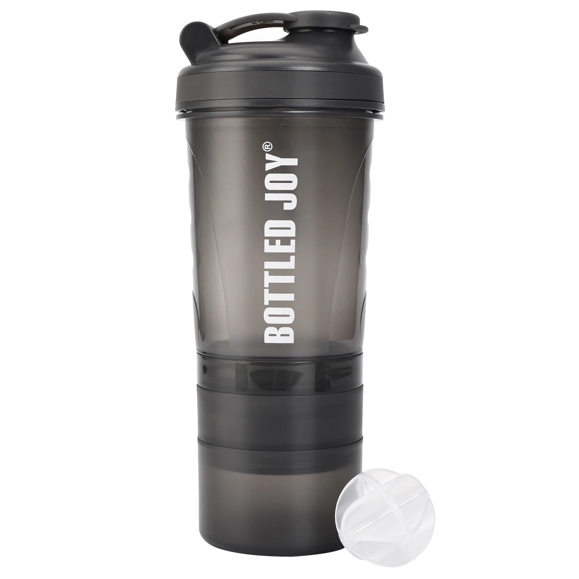 
Customized Joyshaker Plastic protein shaker bottle powder storage,Protein Shaker Cup with mixer ball wholesale 