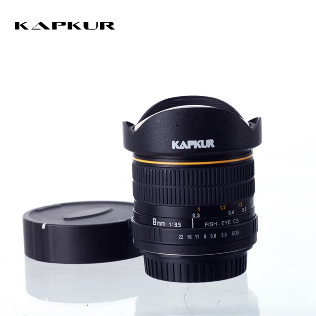 Kapkur Wide Angle M4/3 8mm Mirrorless Digital Camera Fisheye Lens F3.8 C Mount For Dslr Camera