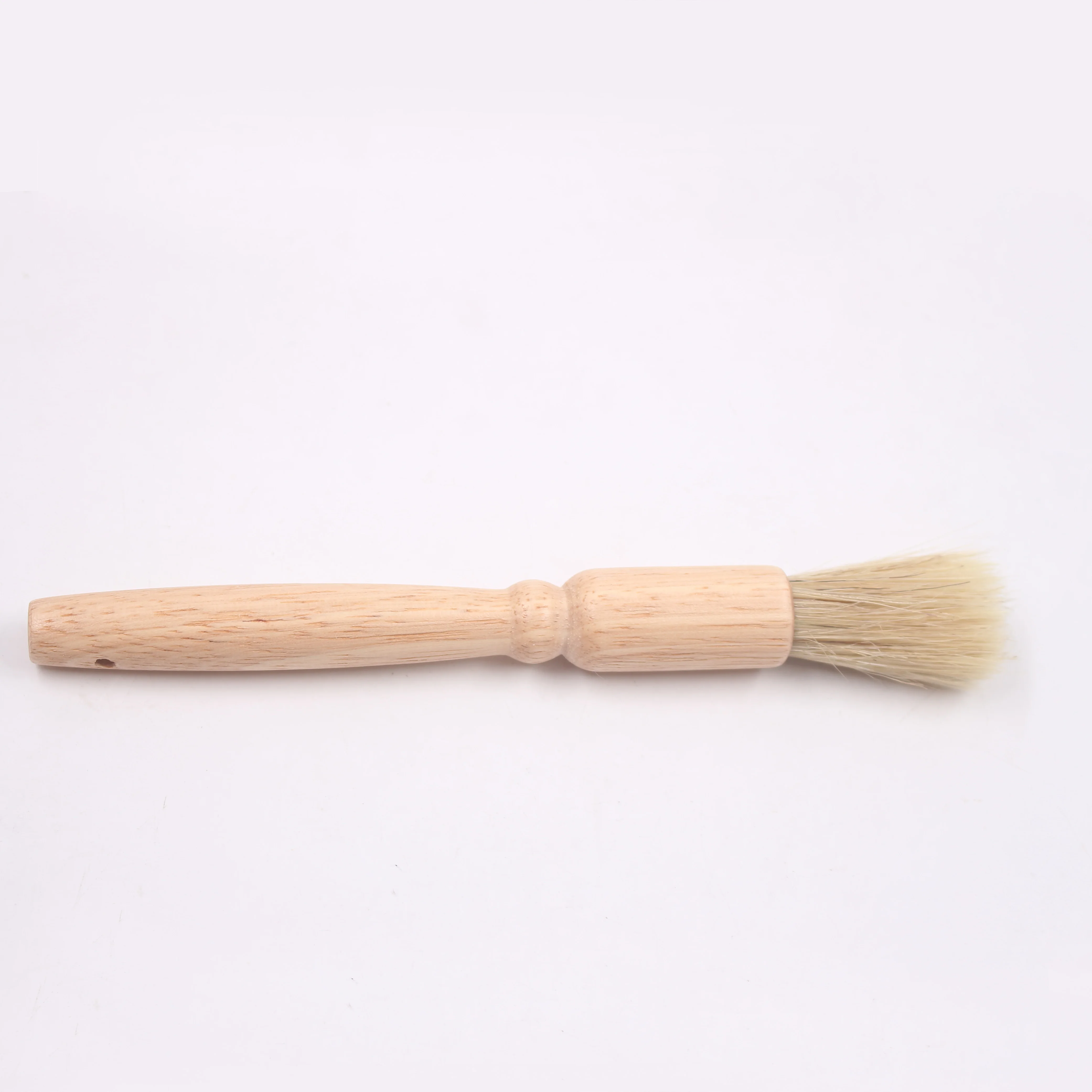 Щетки для чистки из свиной шерсти, жареная щетка для барбекю, щетка для масла с резиновой деревянной ручкой