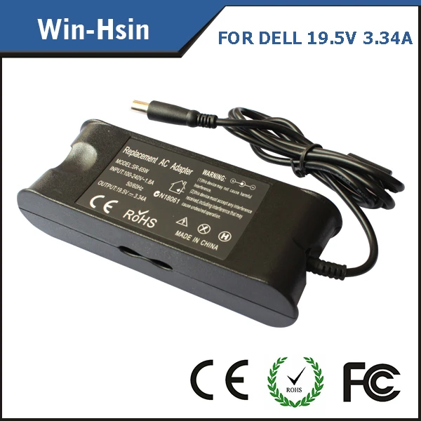 Подлинная ноутбук зарядное устройство для Dell 19.5 В 3.34A 7.4 * 5.0 мм адаптер переменного тока