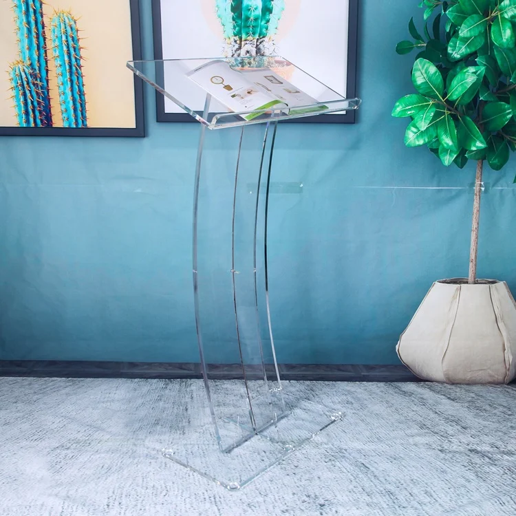 Acrylic Lecture podium Clear Podium Rostrum Stand For Business Presentation Or Conference