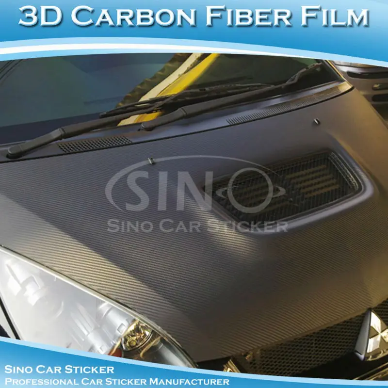 китайско стикер автомобиля воздушный пузырь свободной оклеивание винил 3d углеродного волокна