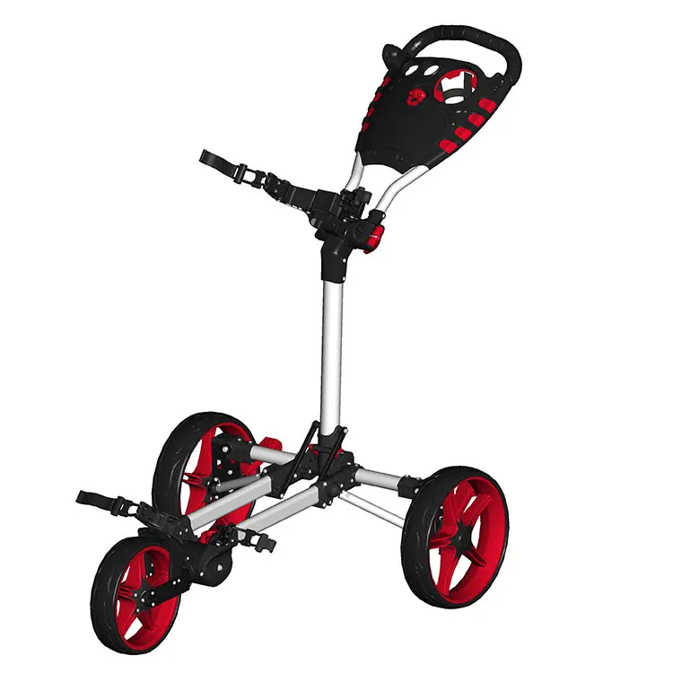 Новый дизайн, легкая 3-колесная плоская складная тележка для гольфа, колесо для гольфа 3 колеса