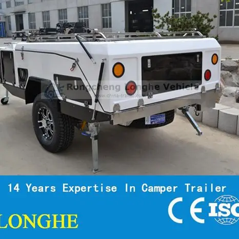 Rongcheng Fiberglass camping trailer rear folding LH-CPT-04F