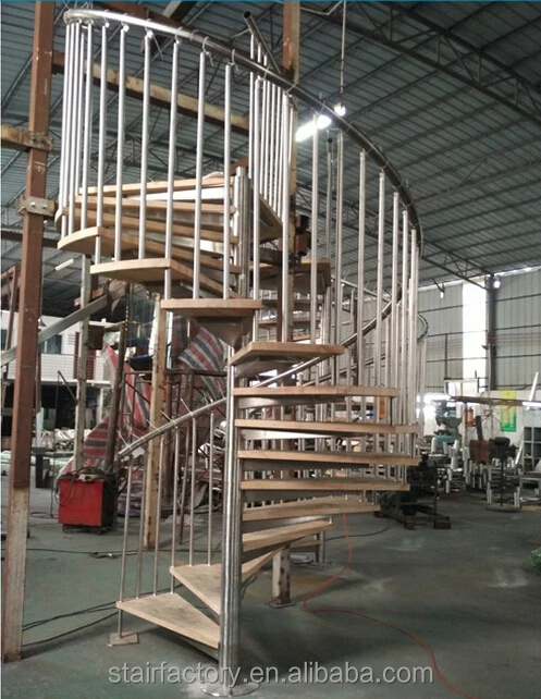 Australia small spiral staircase, commonly used indoor stairs, wood stair nosing, TS218